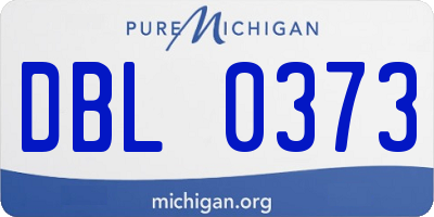 MI license plate DBL0373