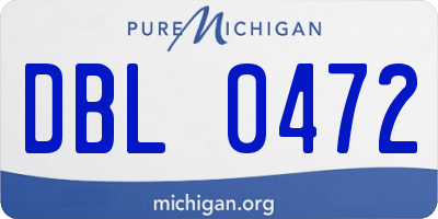 MI license plate DBL0472