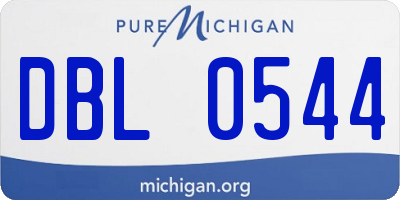 MI license plate DBL0544