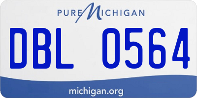 MI license plate DBL0564