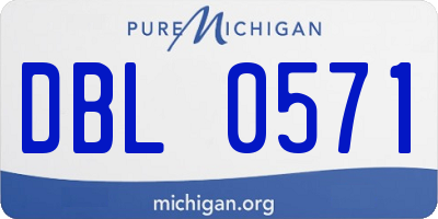 MI license plate DBL0571