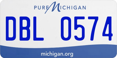 MI license plate DBL0574