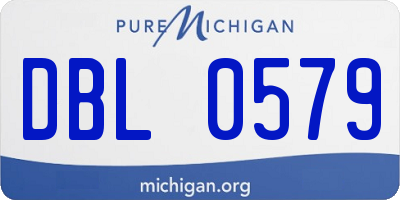 MI license plate DBL0579