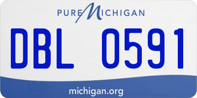 MI license plate DBL0591