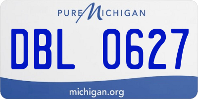 MI license plate DBL0627