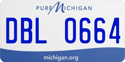 MI license plate DBL0664