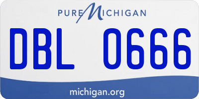 MI license plate DBL0666