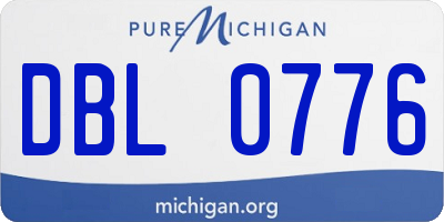 MI license plate DBL0776