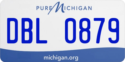 MI license plate DBL0879