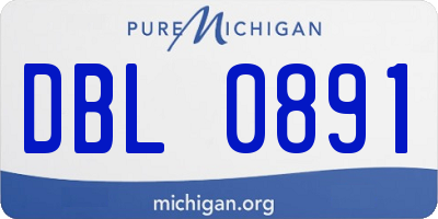 MI license plate DBL0891