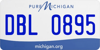 MI license plate DBL0895