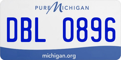 MI license plate DBL0896