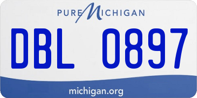 MI license plate DBL0897