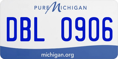 MI license plate DBL0906