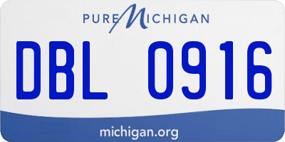 MI license plate DBL0916