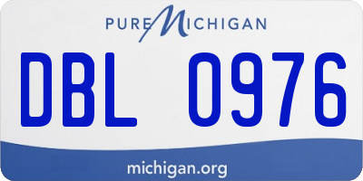 MI license plate DBL0976