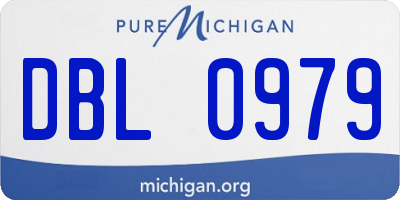 MI license plate DBL0979