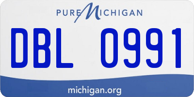 MI license plate DBL0991