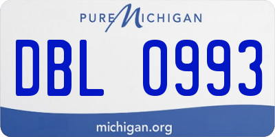 MI license plate DBL0993