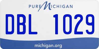 MI license plate DBL1029