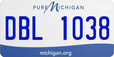 MI license plate DBL1038