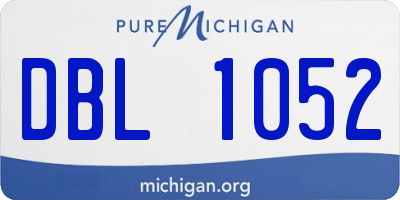 MI license plate DBL1052