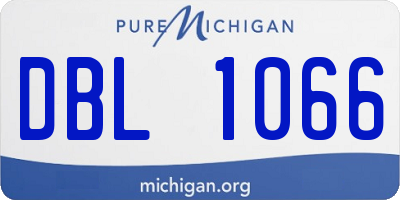 MI license plate DBL1066