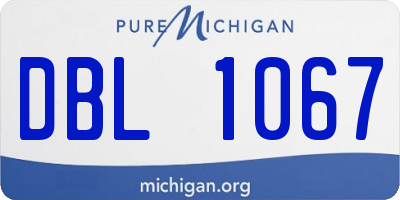 MI license plate DBL1067