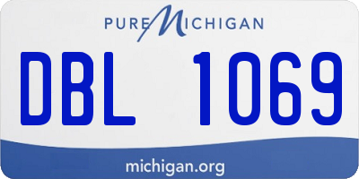 MI license plate DBL1069