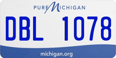 MI license plate DBL1078