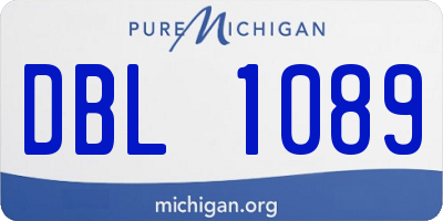 MI license plate DBL1089