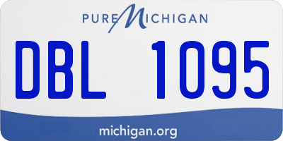 MI license plate DBL1095