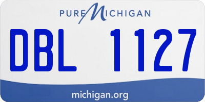 MI license plate DBL1127