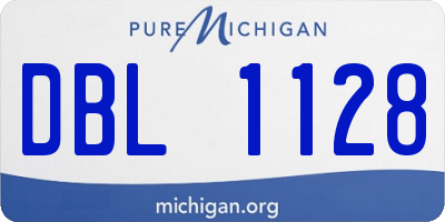 MI license plate DBL1128
