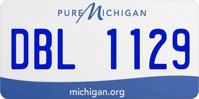 MI license plate DBL1129