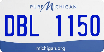 MI license plate DBL1150