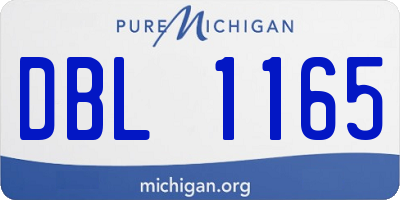 MI license plate DBL1165
