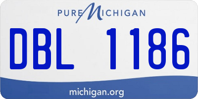 MI license plate DBL1186