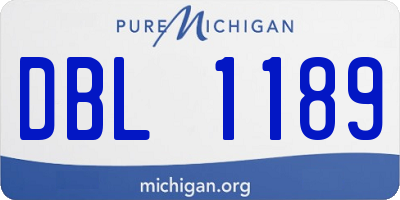 MI license plate DBL1189