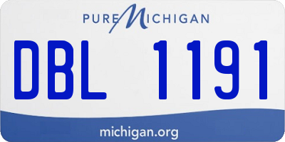 MI license plate DBL1191