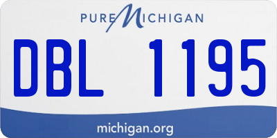 MI license plate DBL1195