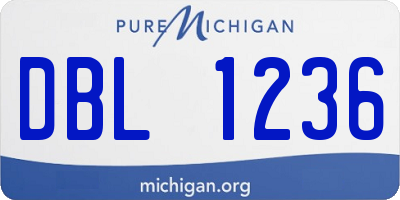 MI license plate DBL1236