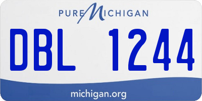 MI license plate DBL1244