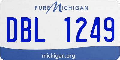 MI license plate DBL1249