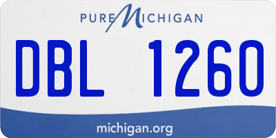 MI license plate DBL1260