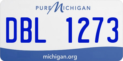 MI license plate DBL1273