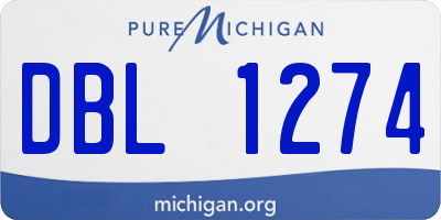 MI license plate DBL1274
