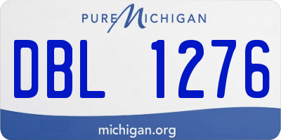 MI license plate DBL1276