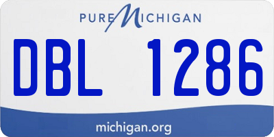 MI license plate DBL1286