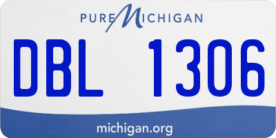 MI license plate DBL1306